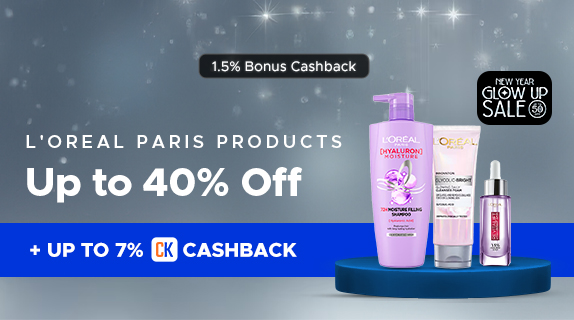 Nykaa: Upto 40% Off on Loreal Paris Products + Upto 7% CashKaro Cashback